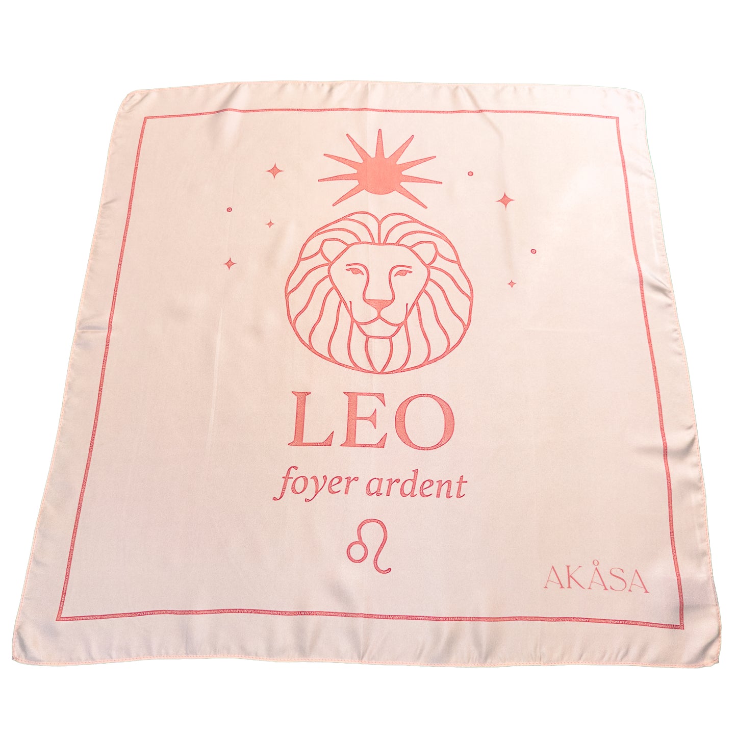 Carré de soie Leo – Blush Constellation 66 cm