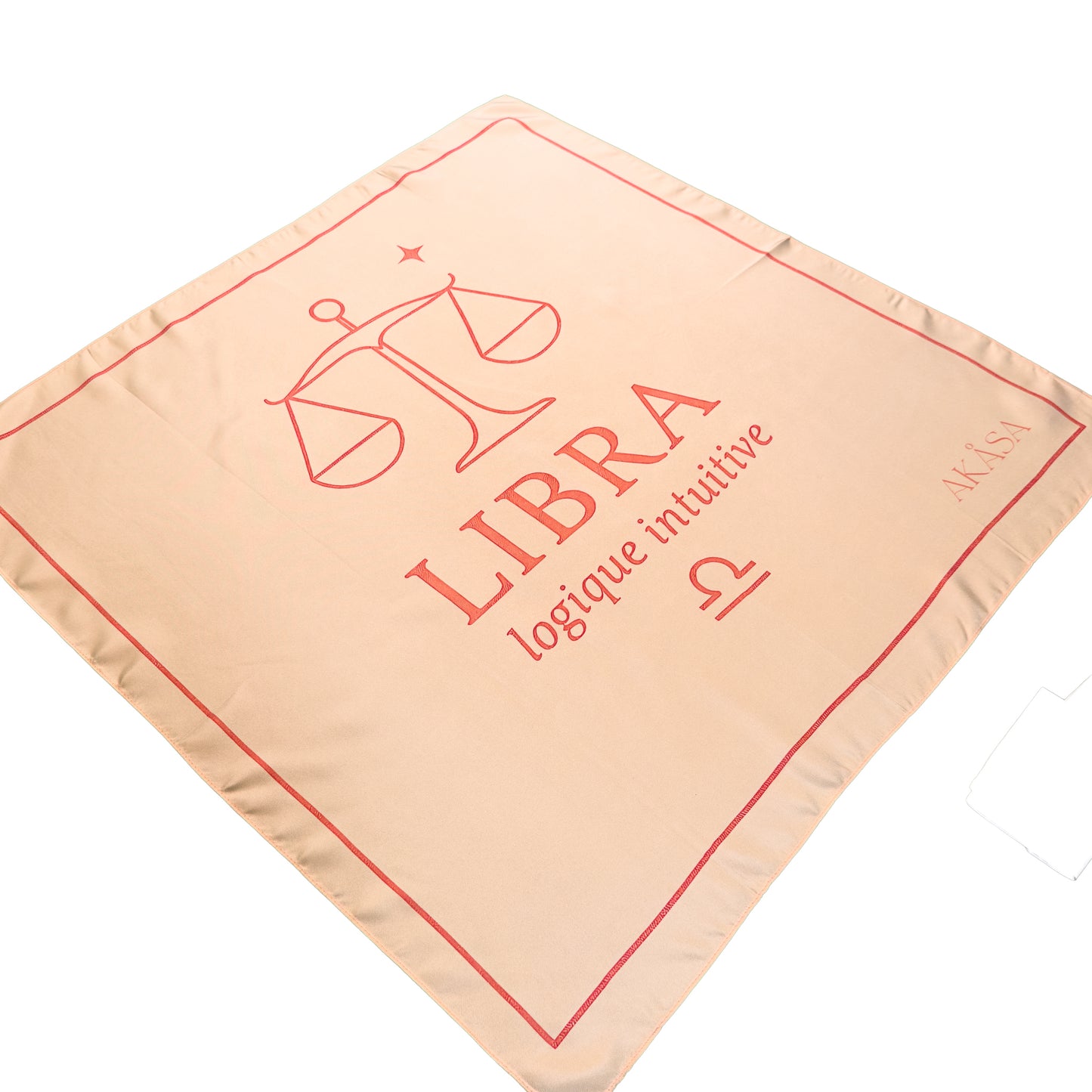 Carré de soie Libra – Blush Constellation 66 cm