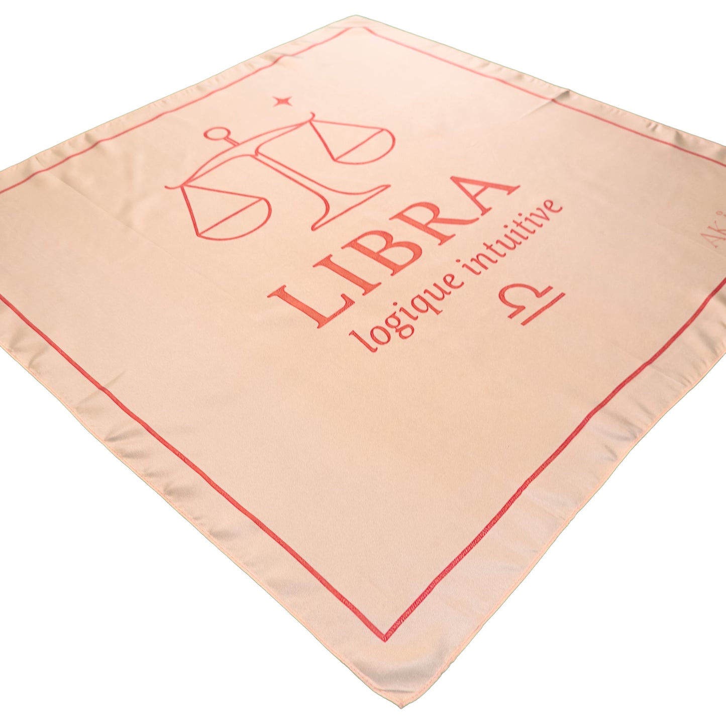 Carré de soie Libra – Blush Constellation 66 cm
