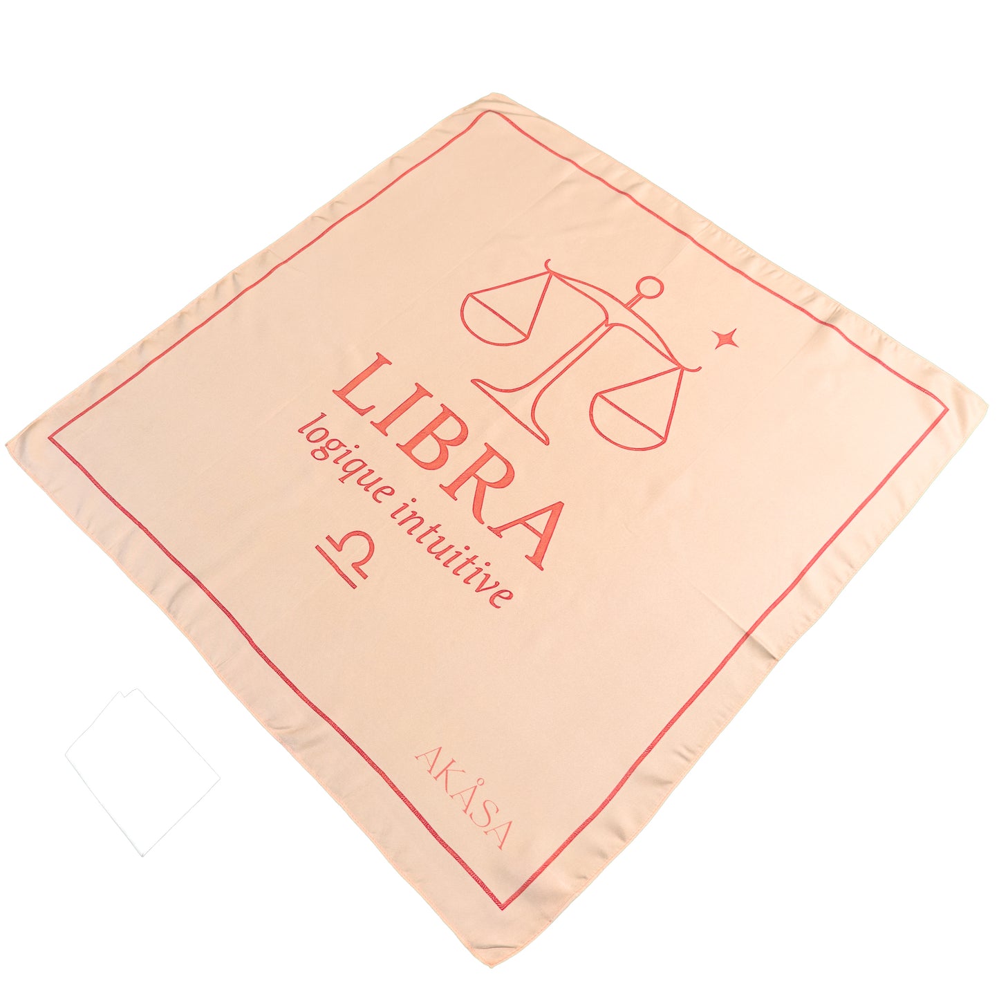 Carré de soie Libra – Blush Constellation 66 cm