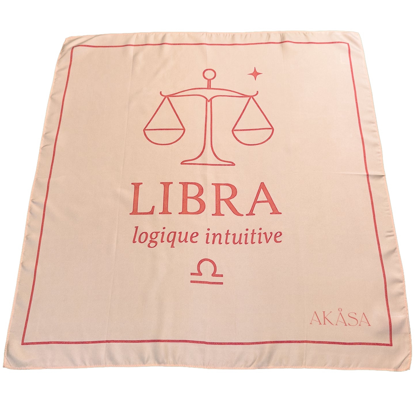 Carré de soie Libra – Blush Constellation 66 cm