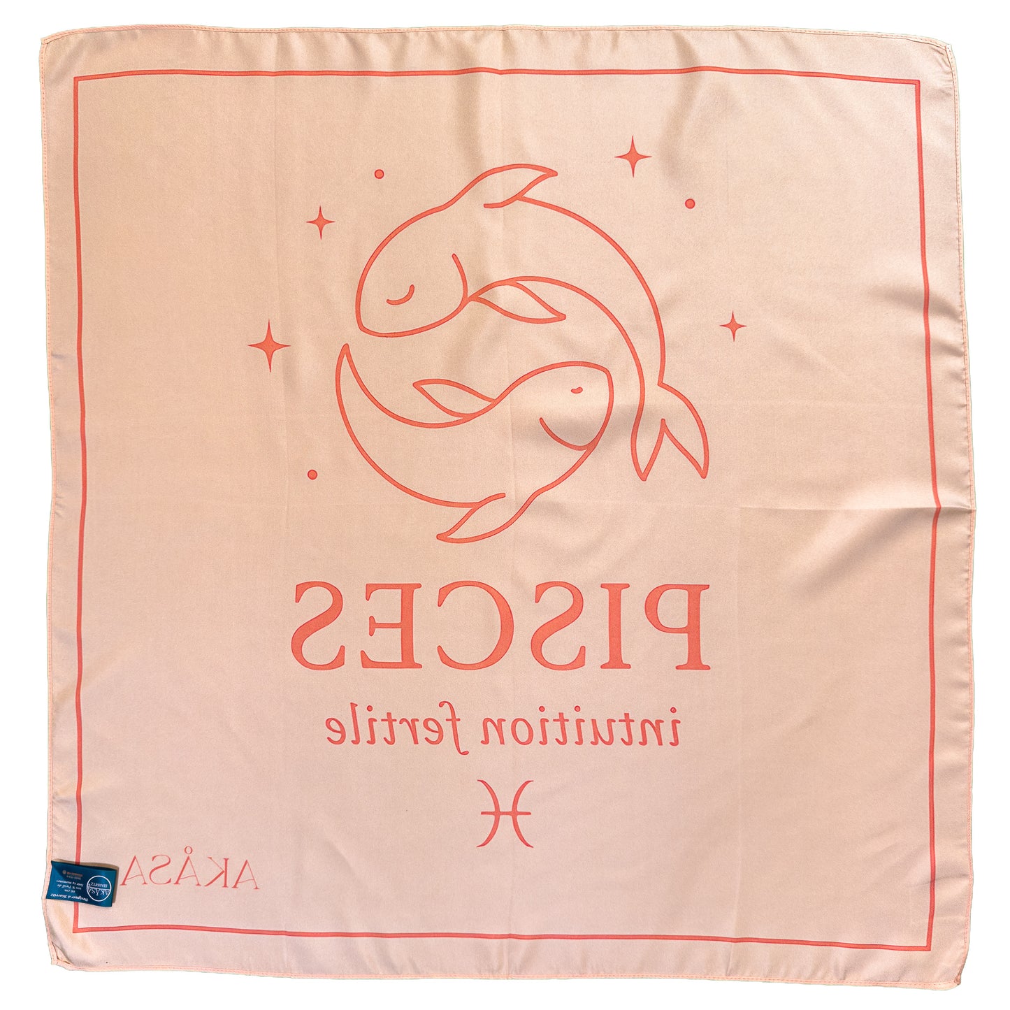 Carré de soie Pisces – Blush Constellation 66 cm