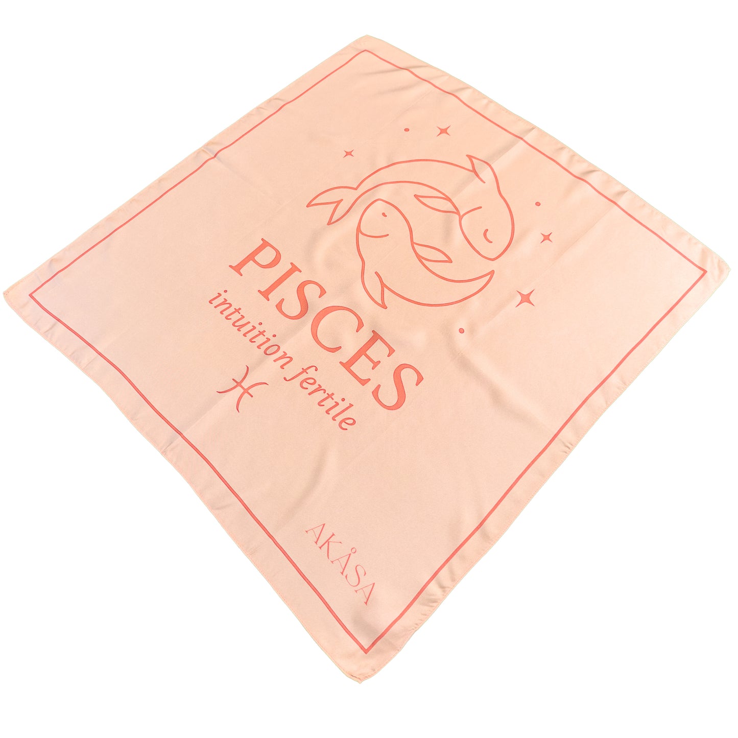 Carré de soie Pisces – Blush Constellation 66 cm