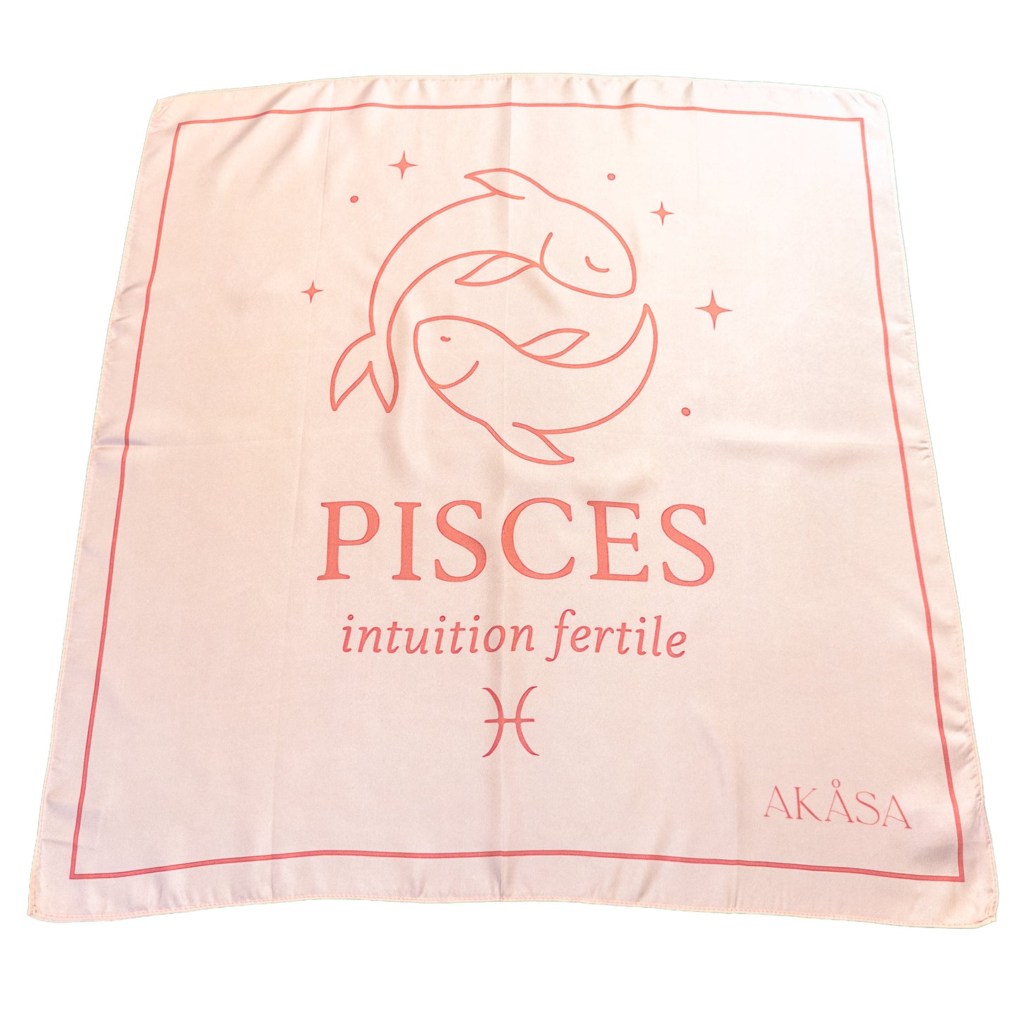 Carré de soie Pisces – Blush Constellation 66 cm
