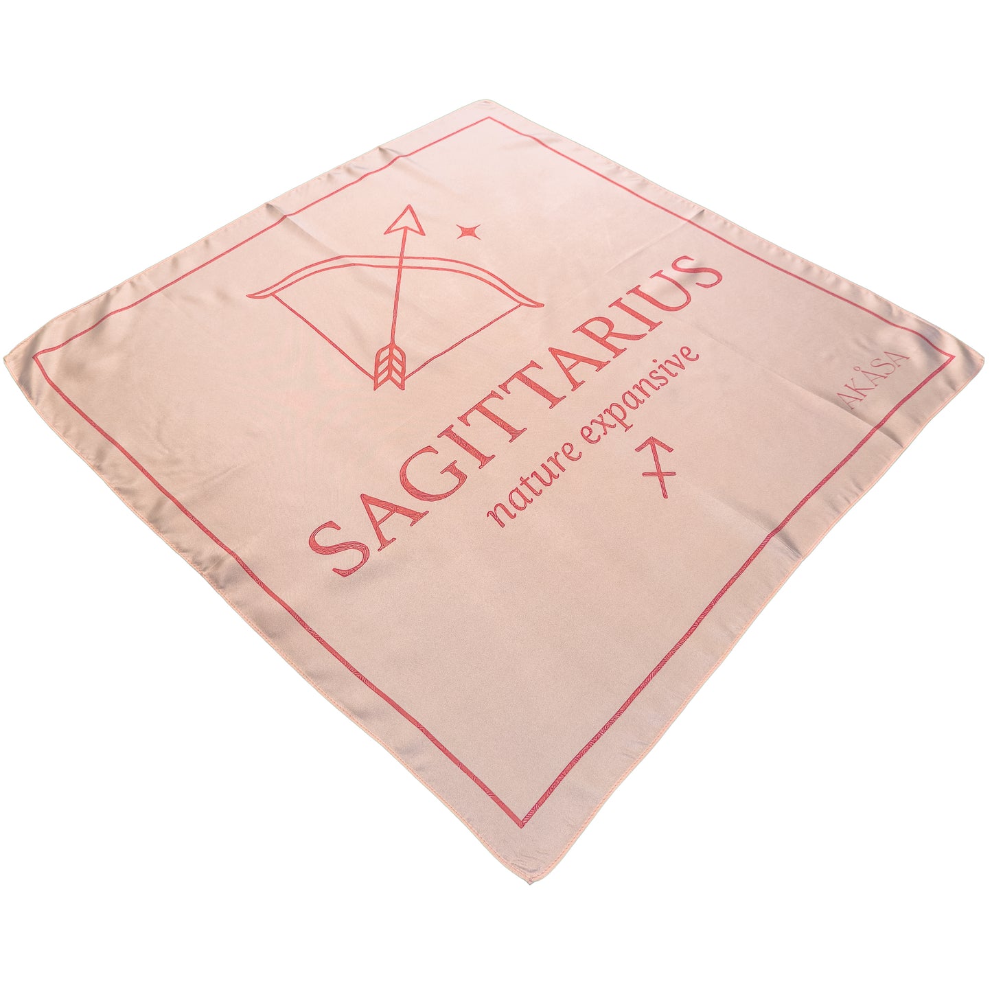 Carré de soie Saggitarius – Blush Constellation 66 cm