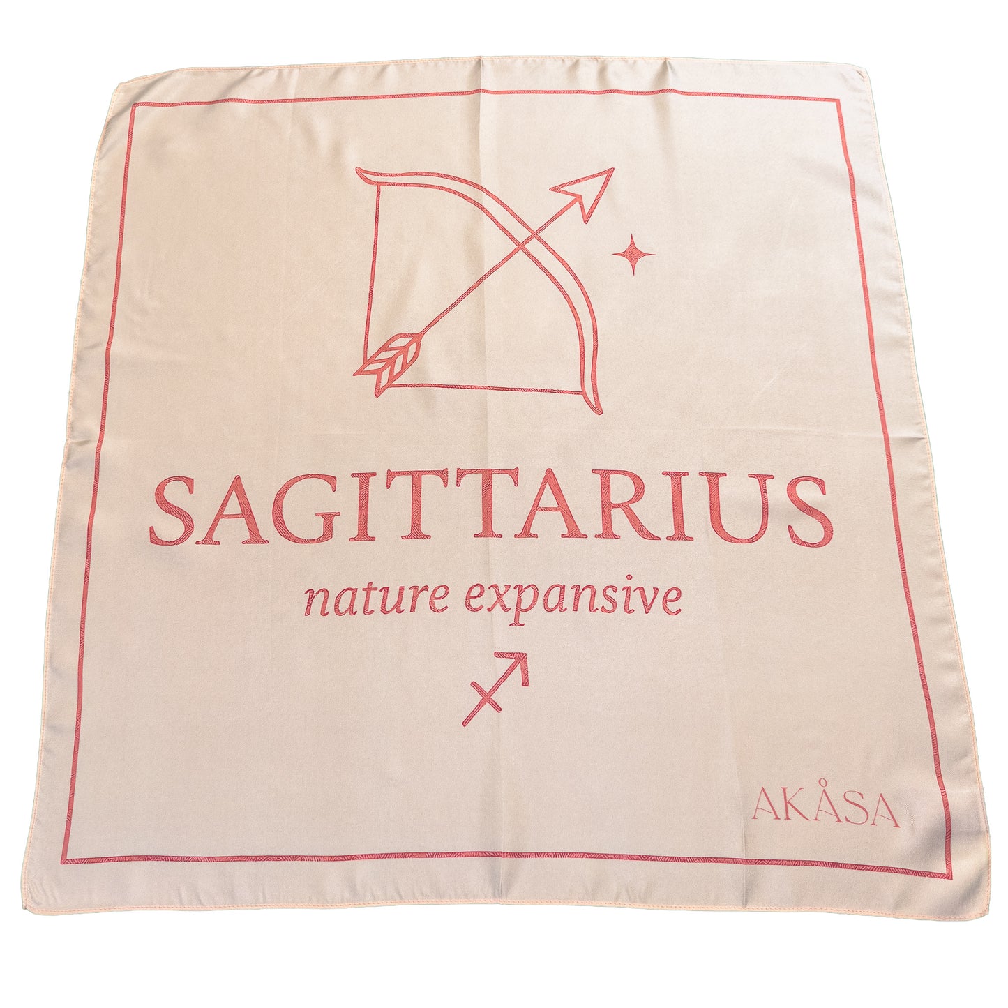 Carré de soie Saggitarius – Blush Constellation 66 cm