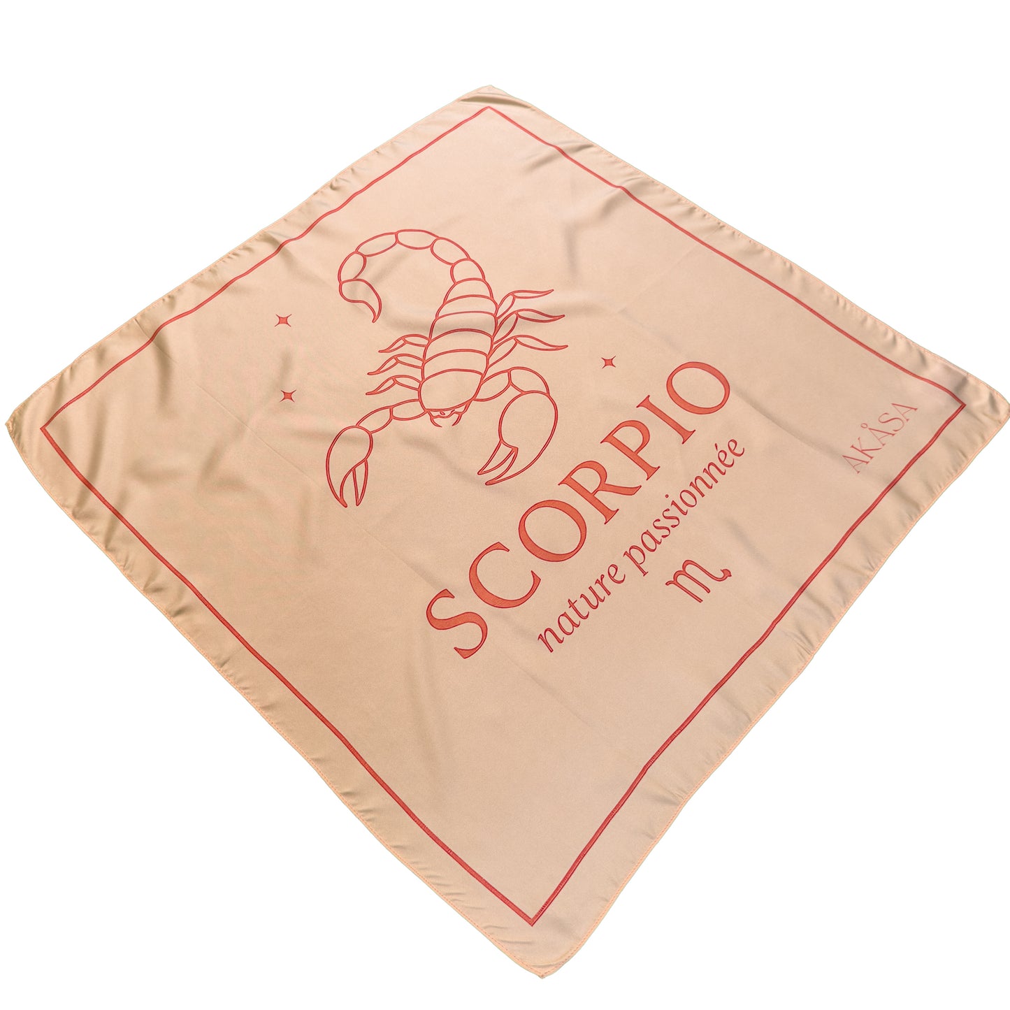 Carré de soie Scorpio – Blush Constellation 66 cm