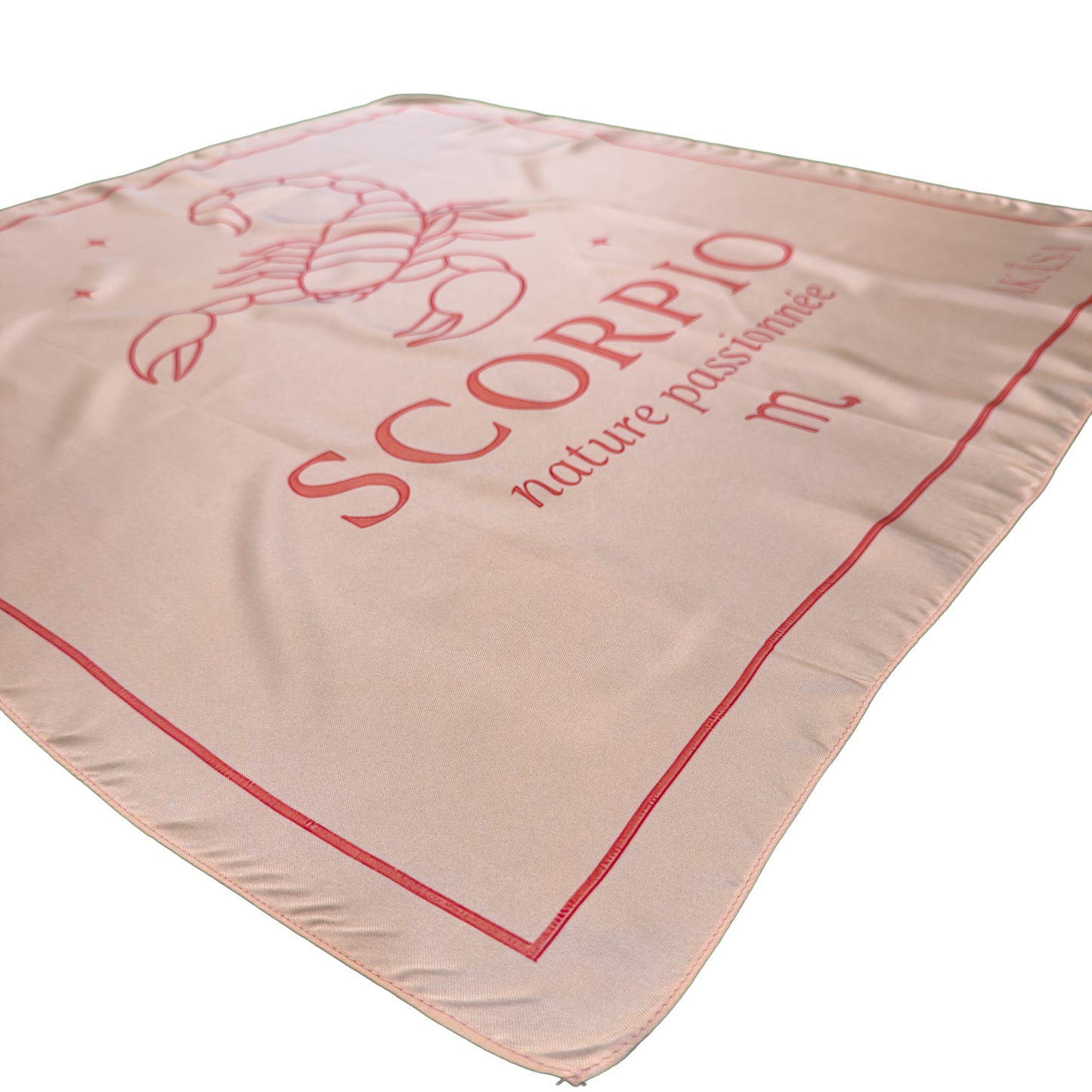 Carré de soie Scorpio – Blush Constellation 66 cm