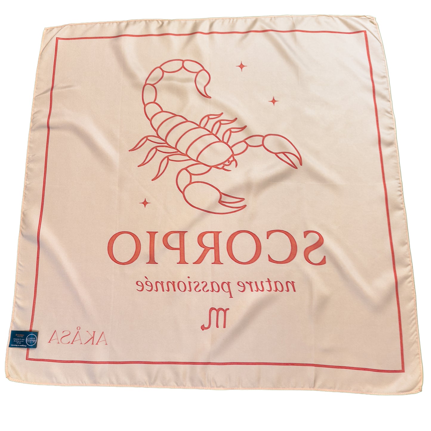 Carré de soie Scorpio – Blush Constellation 66 cm