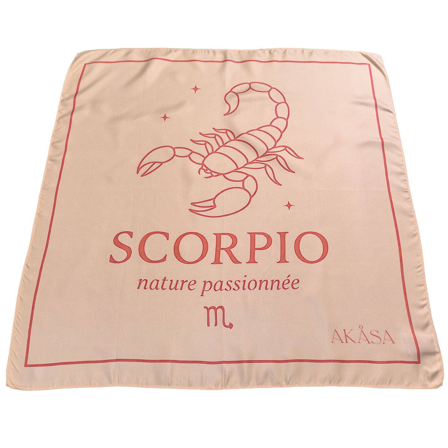 Carré de soie Scorpio – Blush Constellation 66 cm
