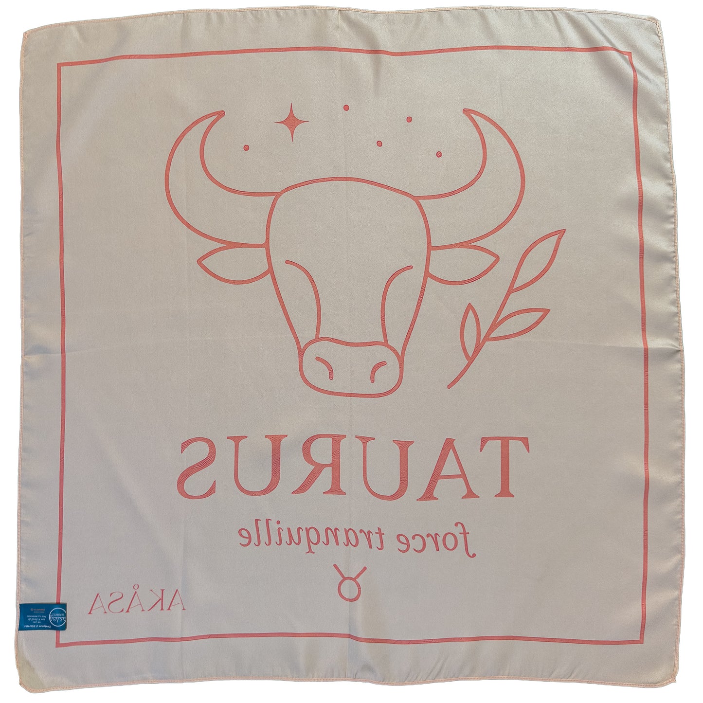 Carré de soie Taureau – Blush Constellation 66 cm