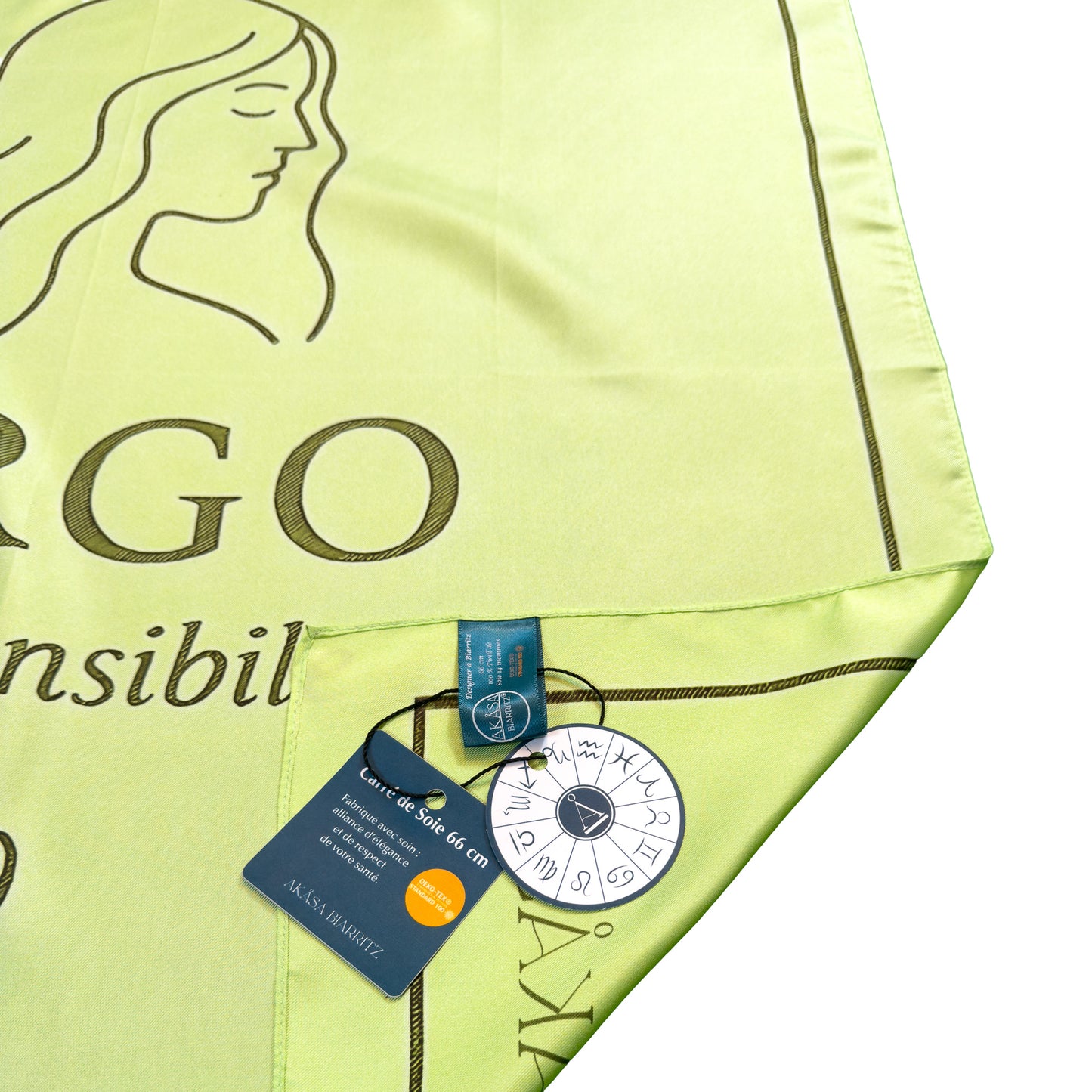 Carré de soie Virgo – ZodiaPop 66 cm