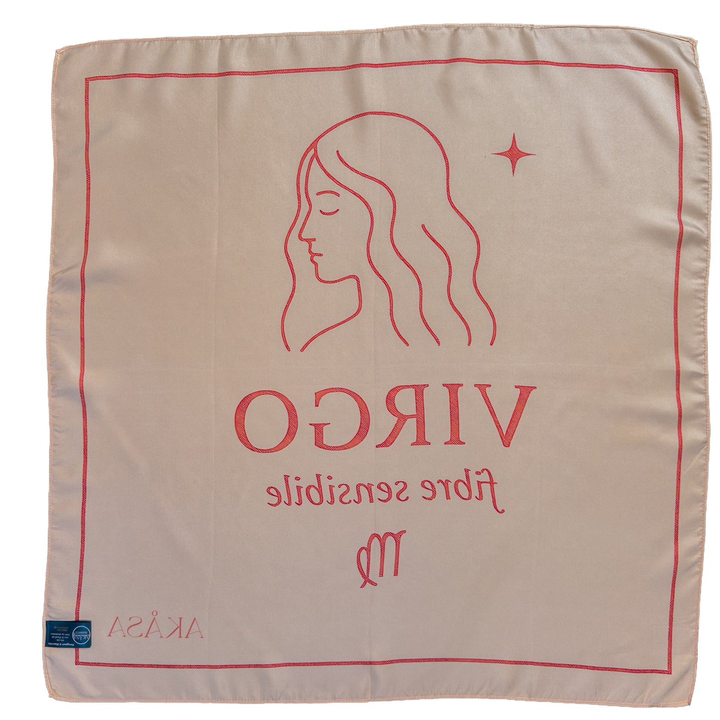 Carré de soie Virgo – Blush Constellation 66 cm