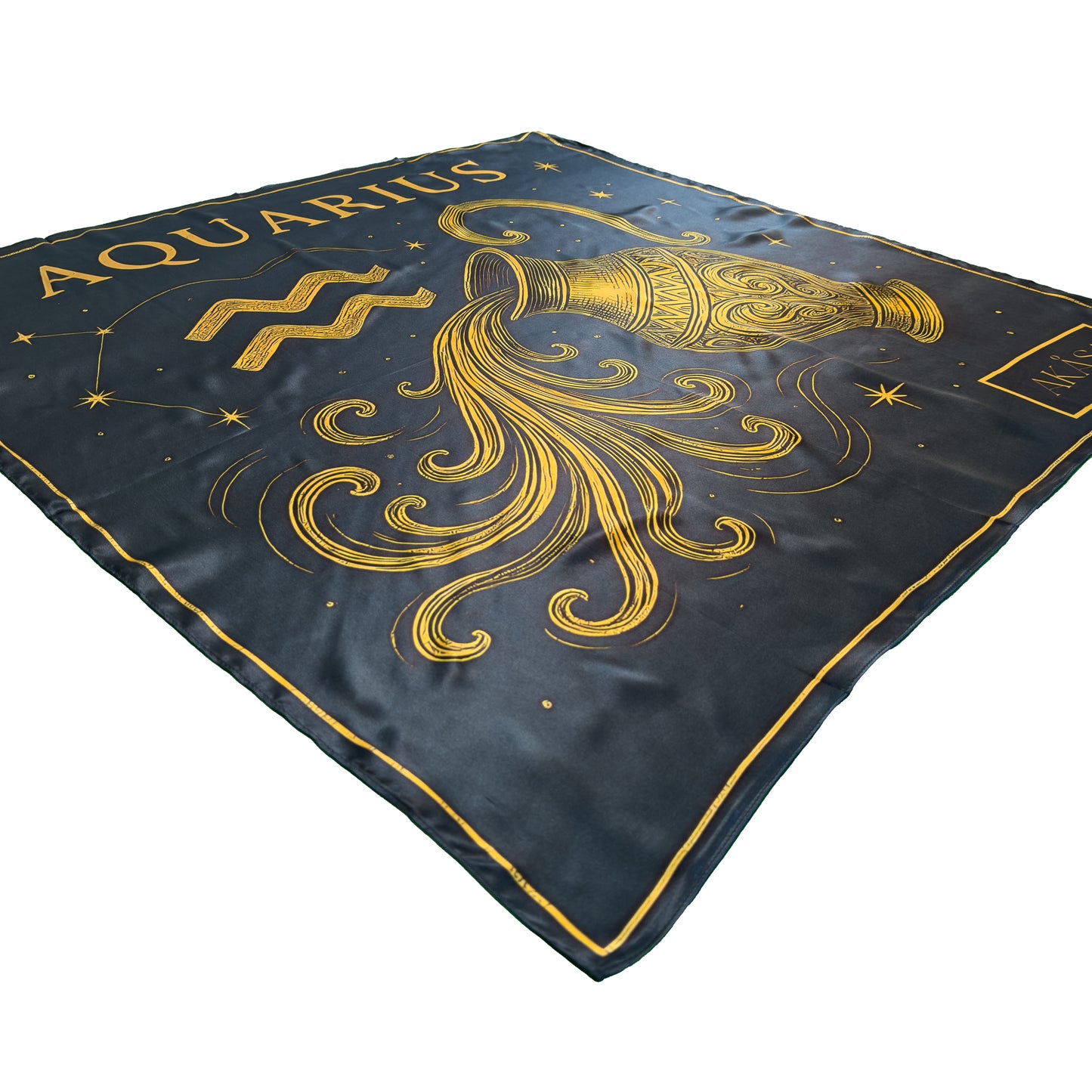 Carré de soie Aquarius – Zodiac Silk Constellation 88 cm
