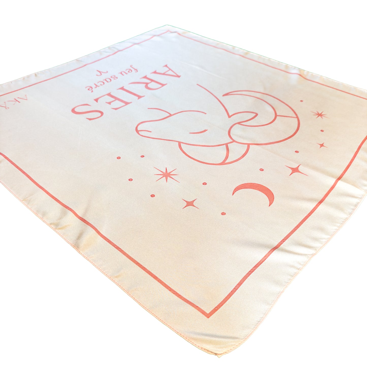 Carré de soie Bélier – Blush Constellation 66 cm
