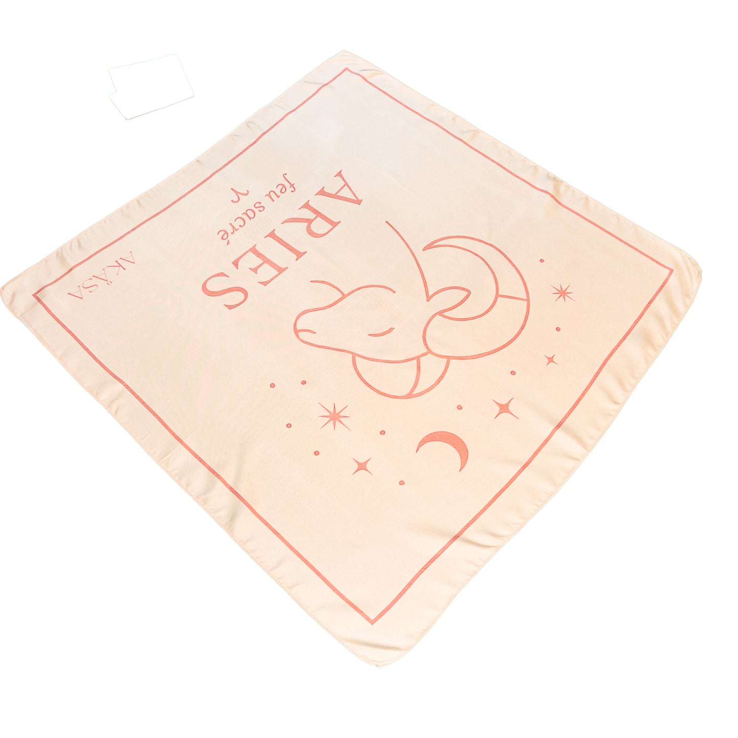 Carré de soie Bélier – Blush Constellation 66 cm