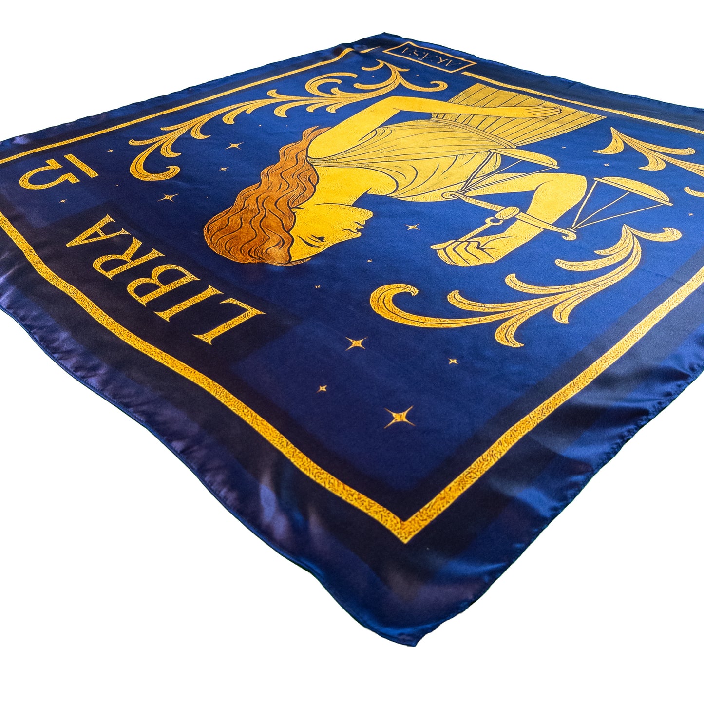 Carré de soie Libra– Zodiac Silk Constellation 88 cm