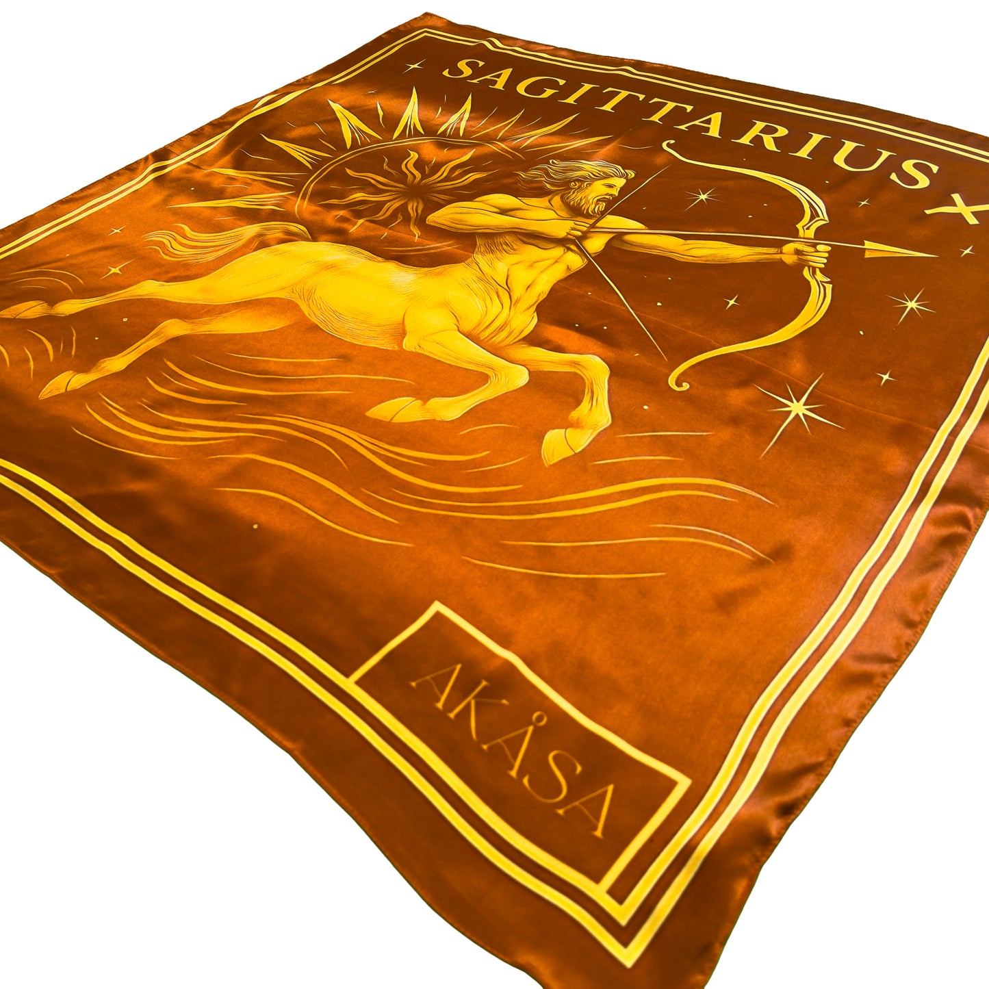 Carré de soie Sagittarius– Zodiac Silk Constellation 88 cm