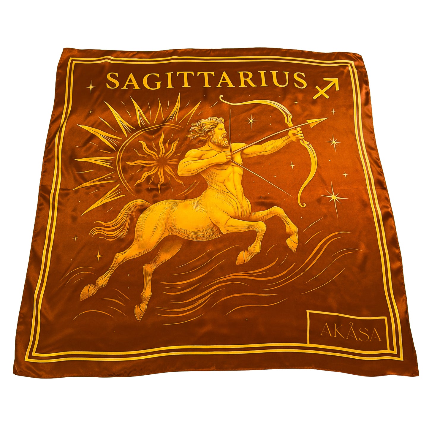 Carré de soie Sagittarius– Zodiac Silk Constellation 88 cm