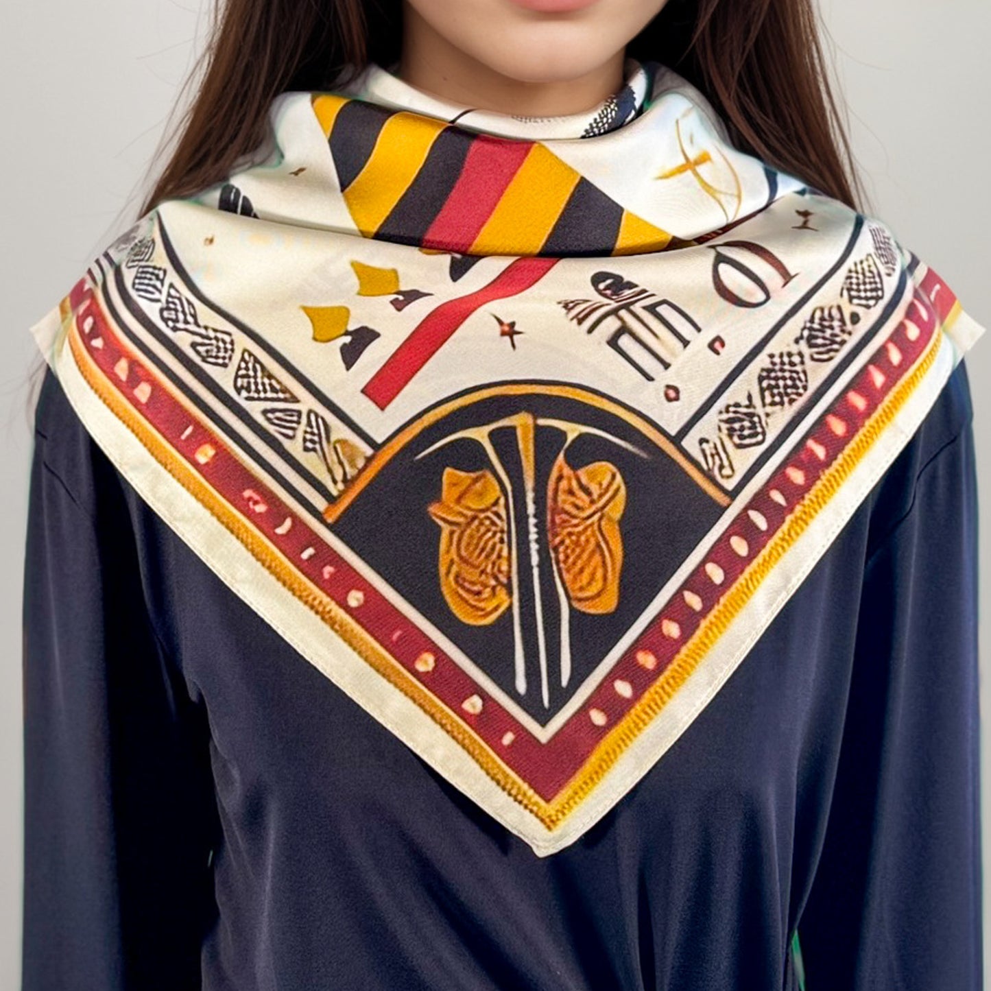 Carré 88 en Soie – Seth : Force du Chaos et Pouvoir de Transformation