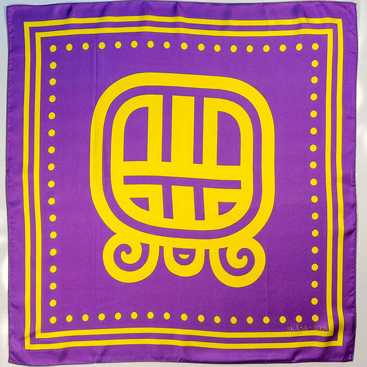 Pañuelo de seda Maya Pop "B'en" – Pilar interior
