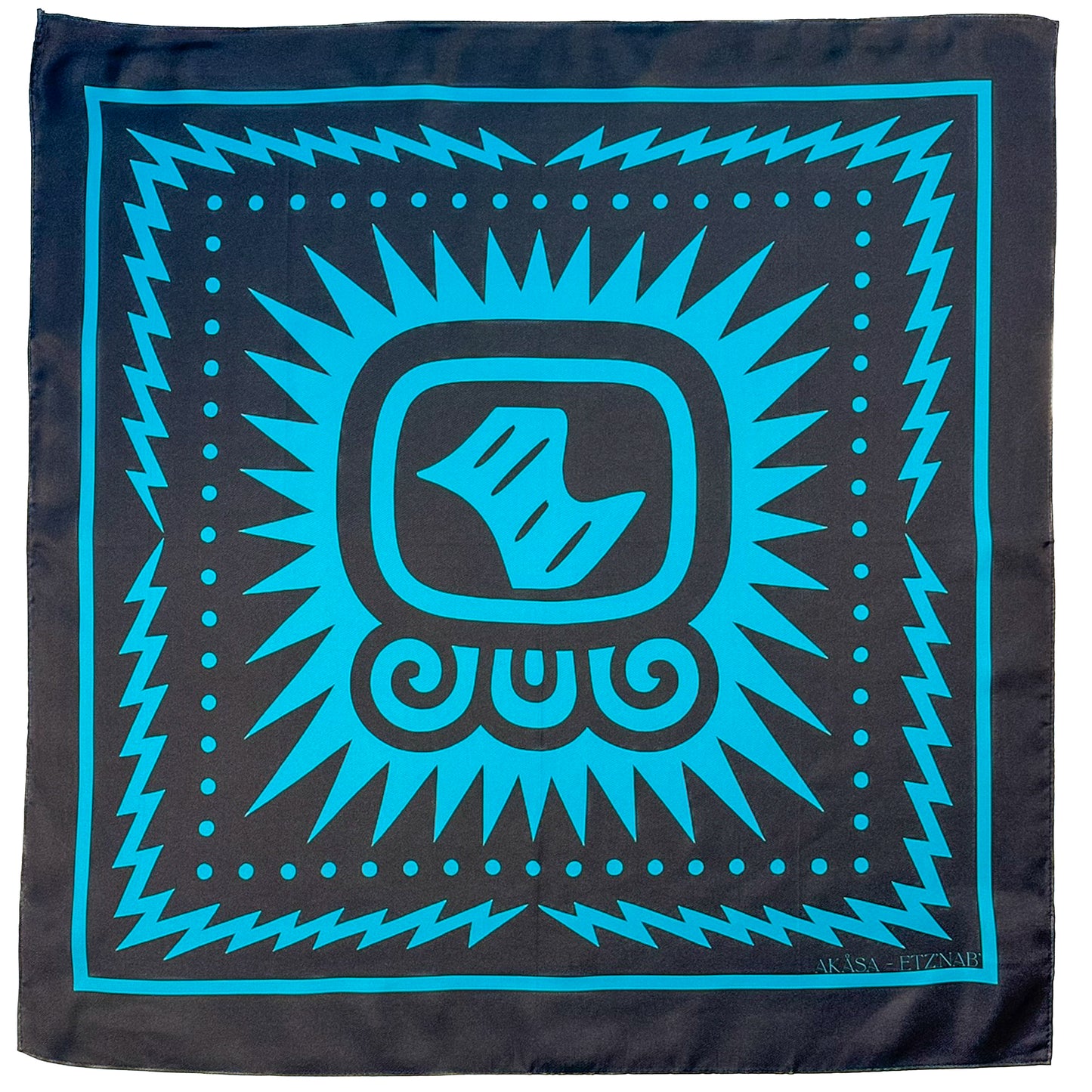 Carré de soie Maya Pop "Etz’nab’" – Miroir de Vérité