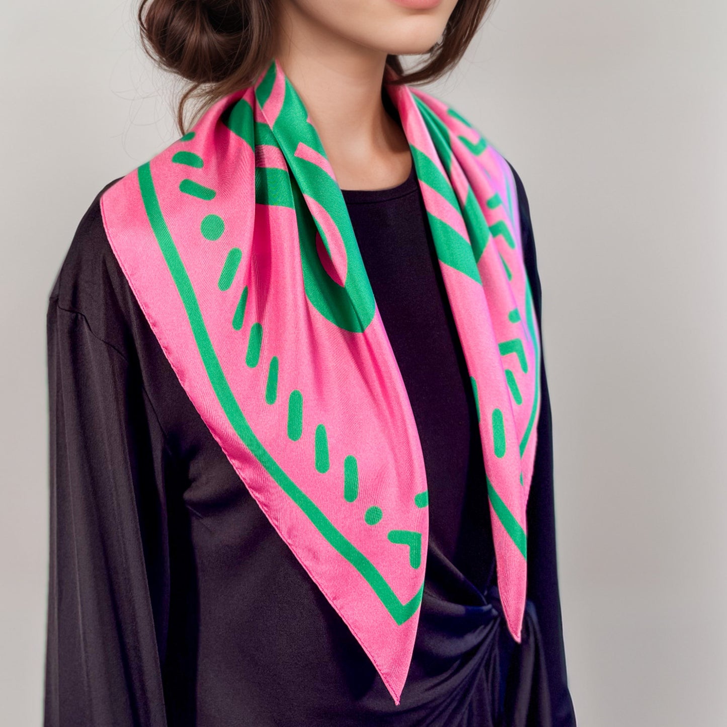 Carré de soie Maya Pop "K’an" – Force Fertile