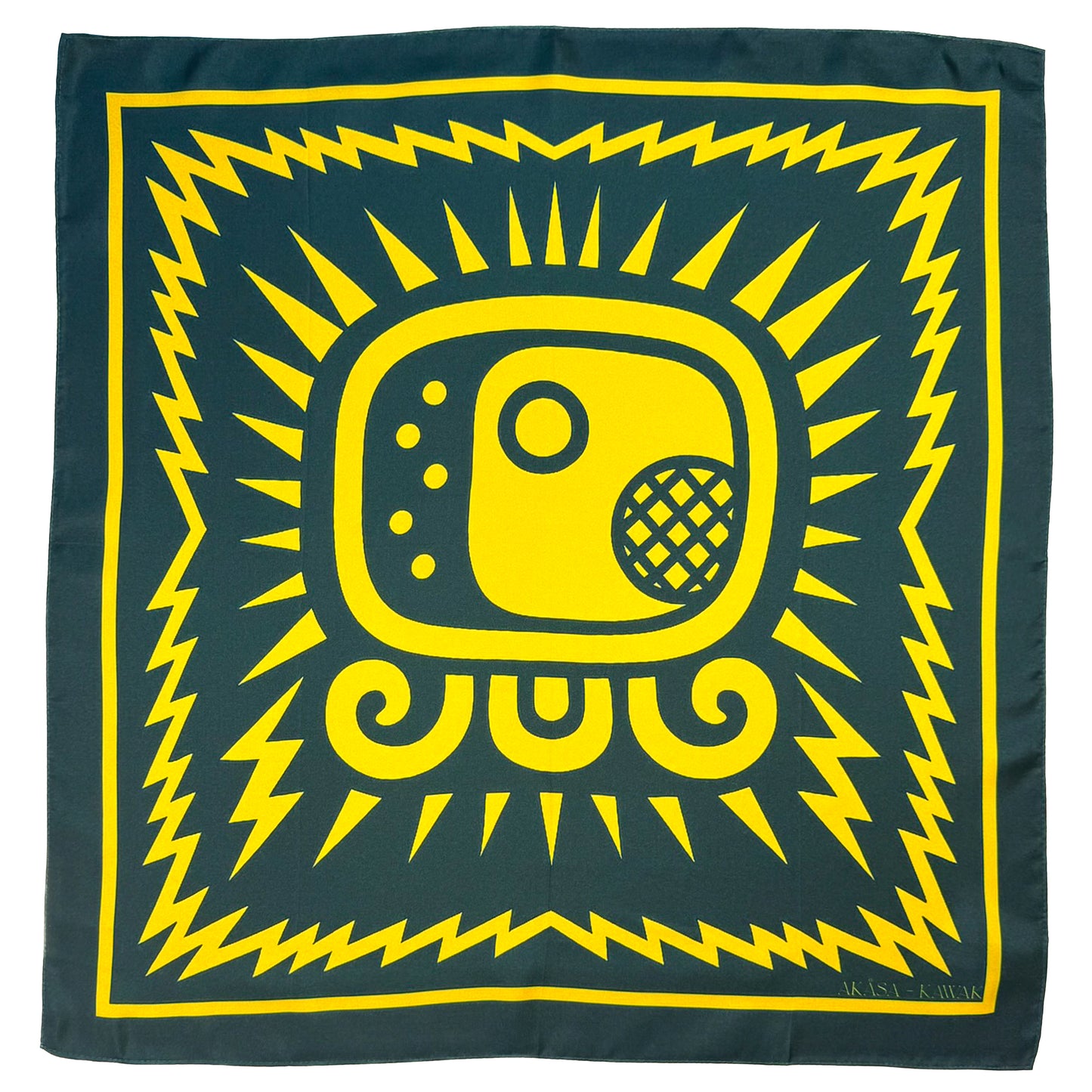 Pañuelo de seda Maya Pop "Kawak" – Trueno Purificador