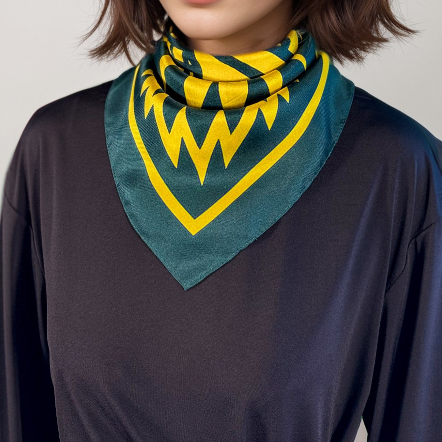 Pañuelo de seda Maya Pop "Kawak" – Trueno Purificador