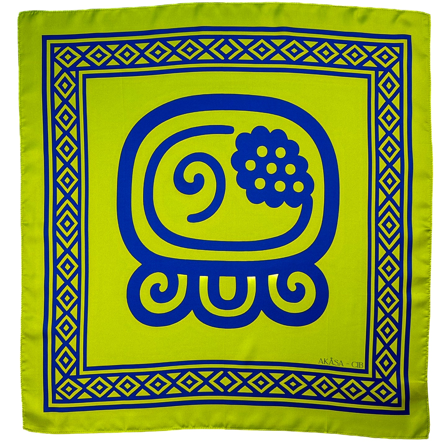 Pañuelo de seda Maya Pop "Kib'" – Sabiduría y Purificación