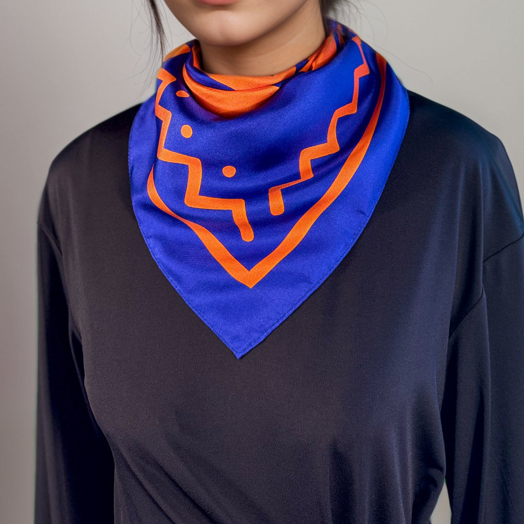 Carré de soie Maya Pop "Men" – Vision de l’Aigle