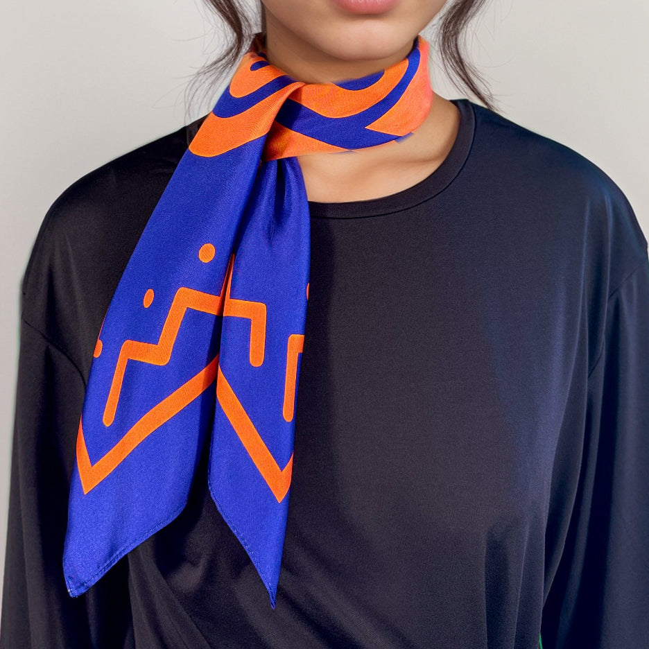 Carré de soie Maya Pop "Men" – Vision de l’Aigle