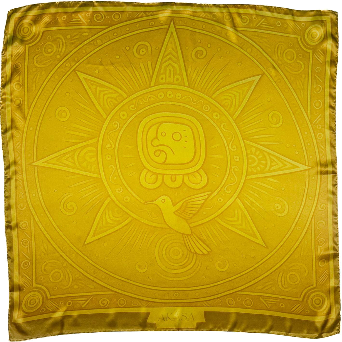 Maya silk square “Ajaw” – Sun of Harmony