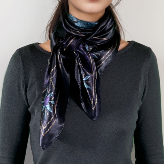 Mayan silk square "Ak'bal" – Guardian of the Night