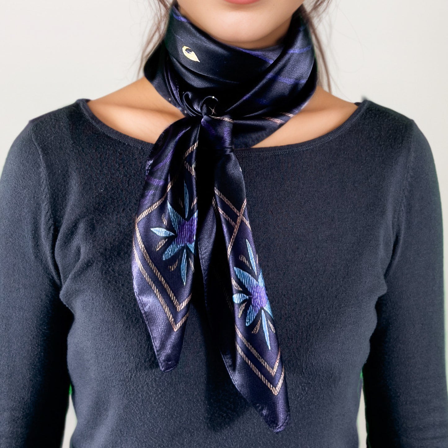 Mayan silk square "Ak'bal" – Guardian of the Night