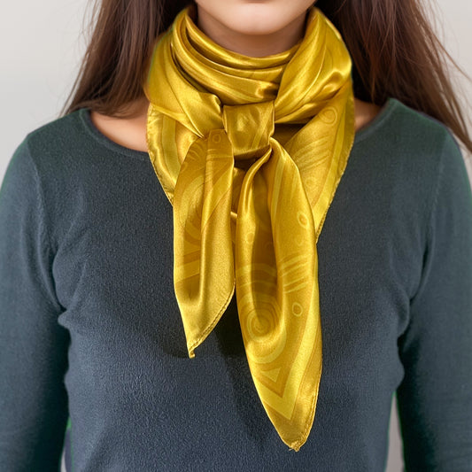 Maya silk square “Ajaw” – Sun of Harmony