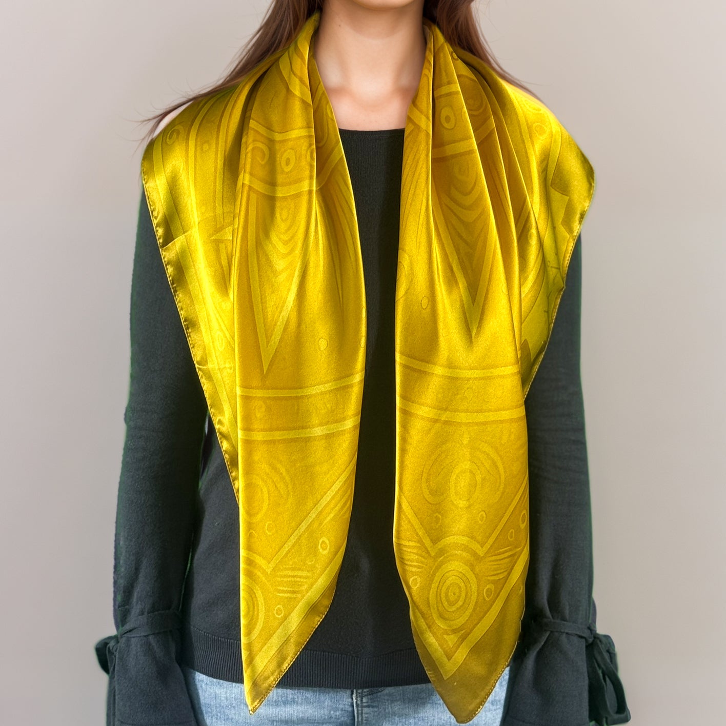 Maya silk square “Ajaw” – Sun of Harmony