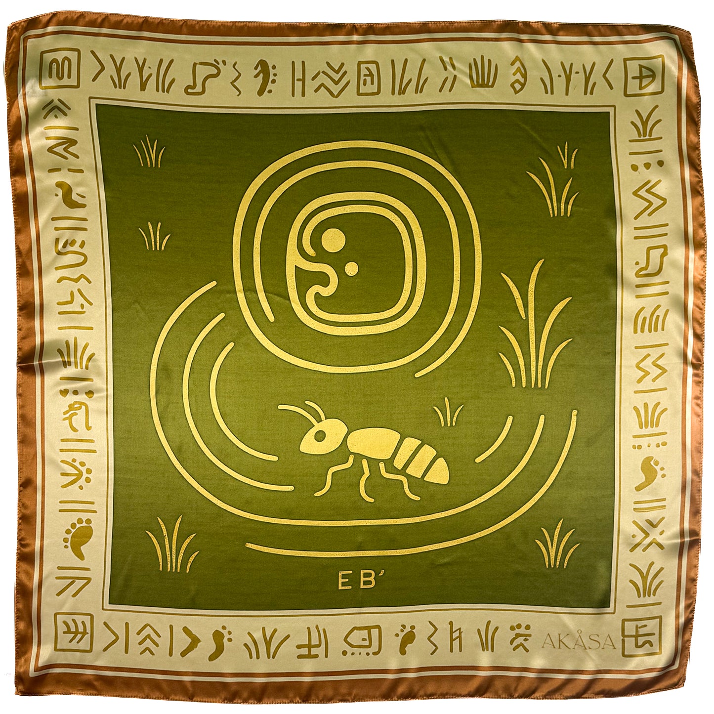 Maya silk square ‘Eb'’ – Path of Life
