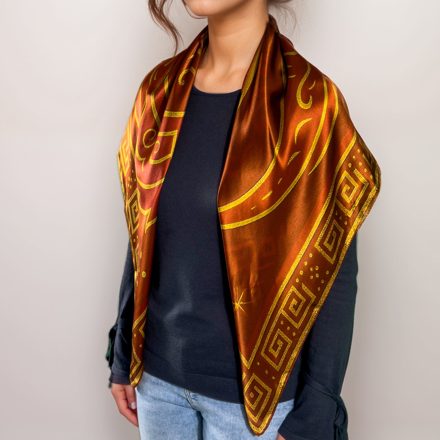 Maya Silk Square "Imix" – Bearer of Beginnings.
