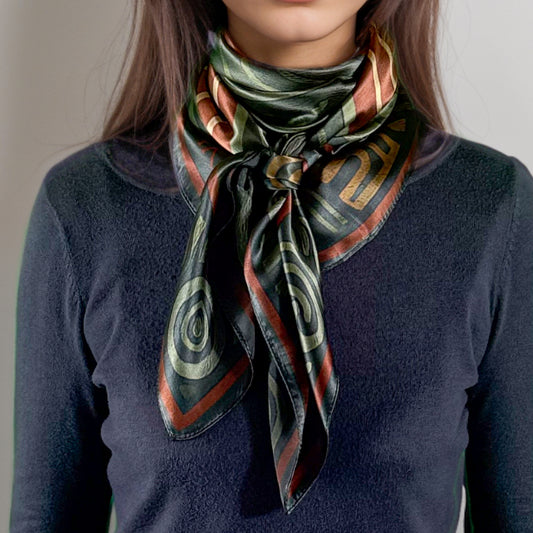 Mayan silk square "Kab'an" - Movement of the Earth