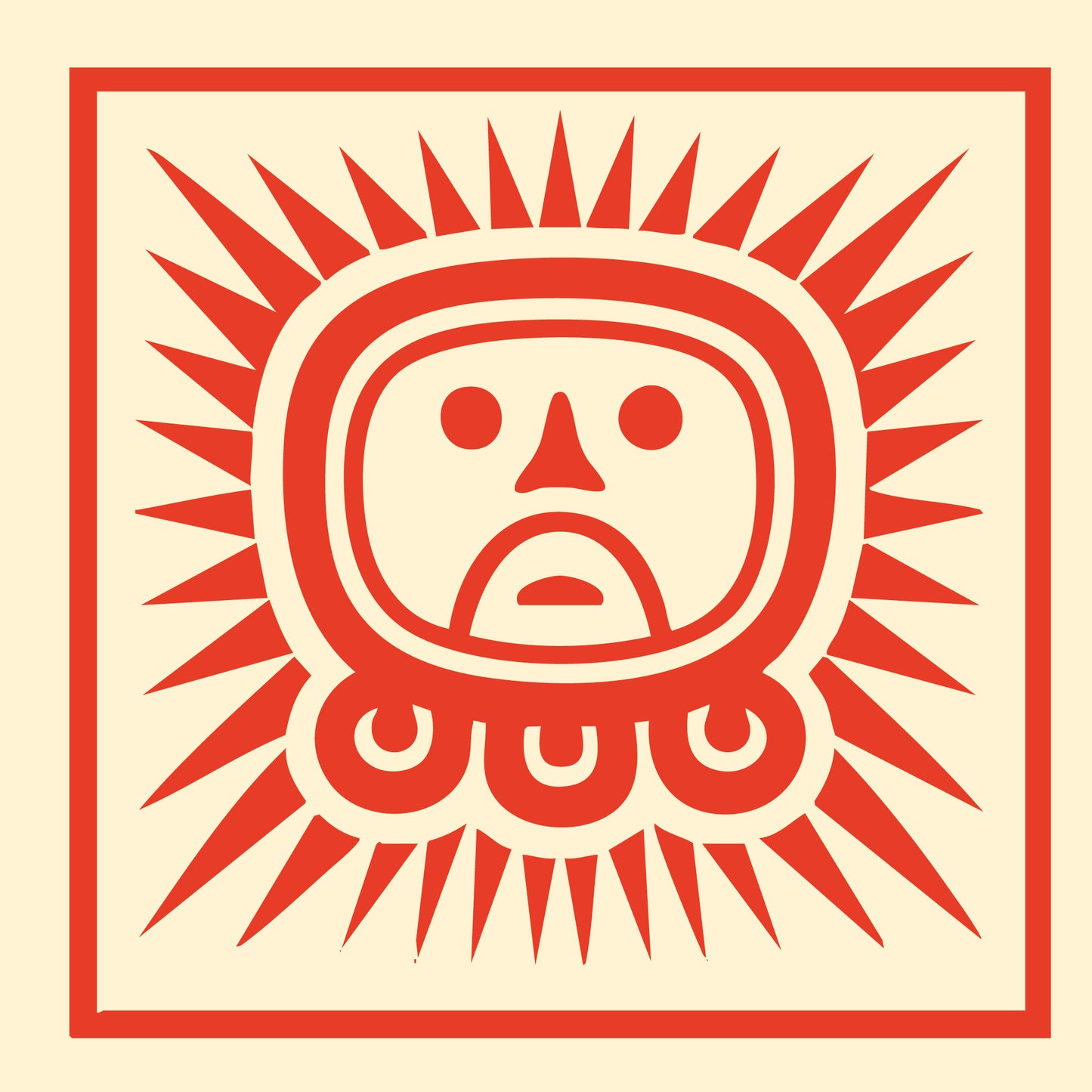 Carré de soie Maya Terra "Ajaw" – Soleil de l’Harmonie