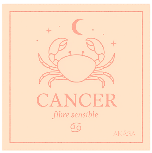 Carré de soie Cancer – Blush Constellation 66 cm