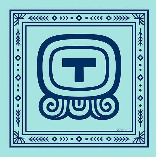 Carré de soie Maya Pop "Ik’" – Souffle Sacré