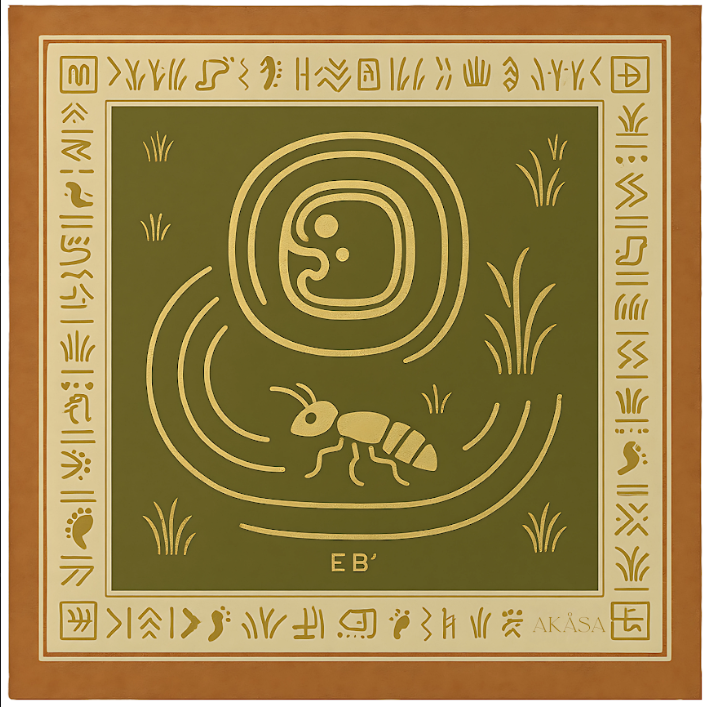 Carré de soie Maya  "Eb’" – Chemin de Vie