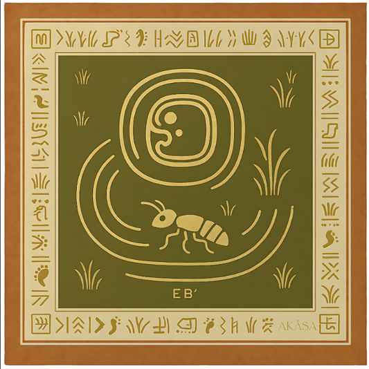 Carré de soie Maya  "Eb’" – Chemin de Vie