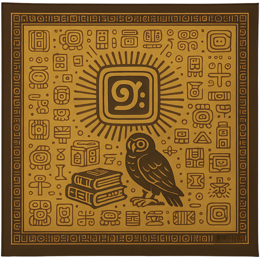 Carré de soie Maya  "Kib’" – Sagesse et Purification