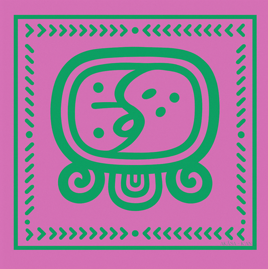 Carré de soie Maya Pop "K’an" – Force Fertile
