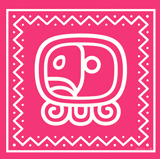 Carré de soie Maya Pop  "Oc" – Gardien du Cœur