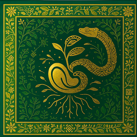 Maya Silk Square "Chicchan" – Awakening of Vital Energy