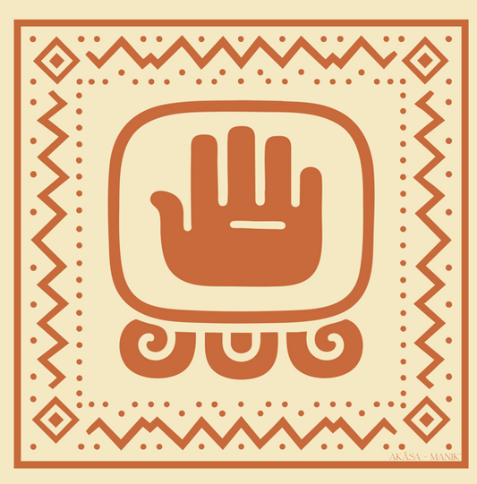 Carré de soie Maya Terra "Manik’" – Main de Guérison